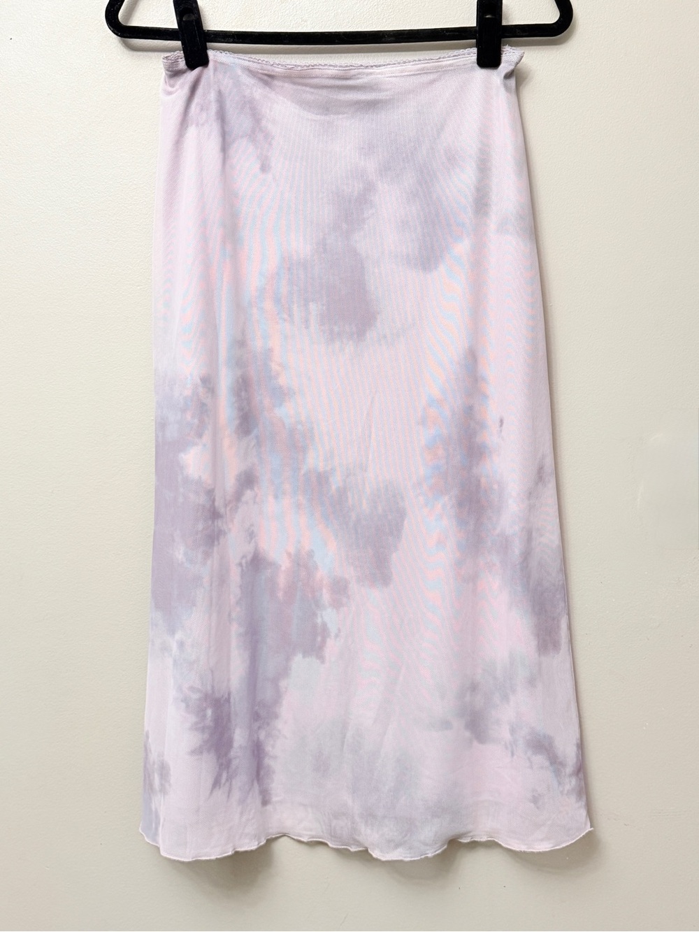 Design Lab Tie Dye Lilac Mesh Midi Skirt size M